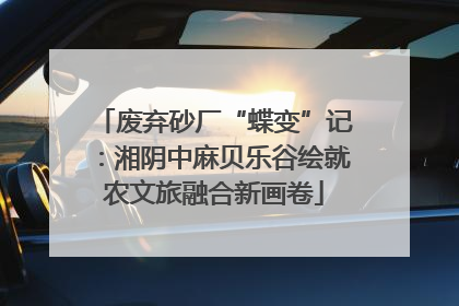 废弃砂厂“蝶变”记：湘阴中麻贝乐谷绘就农文旅融合新画卷